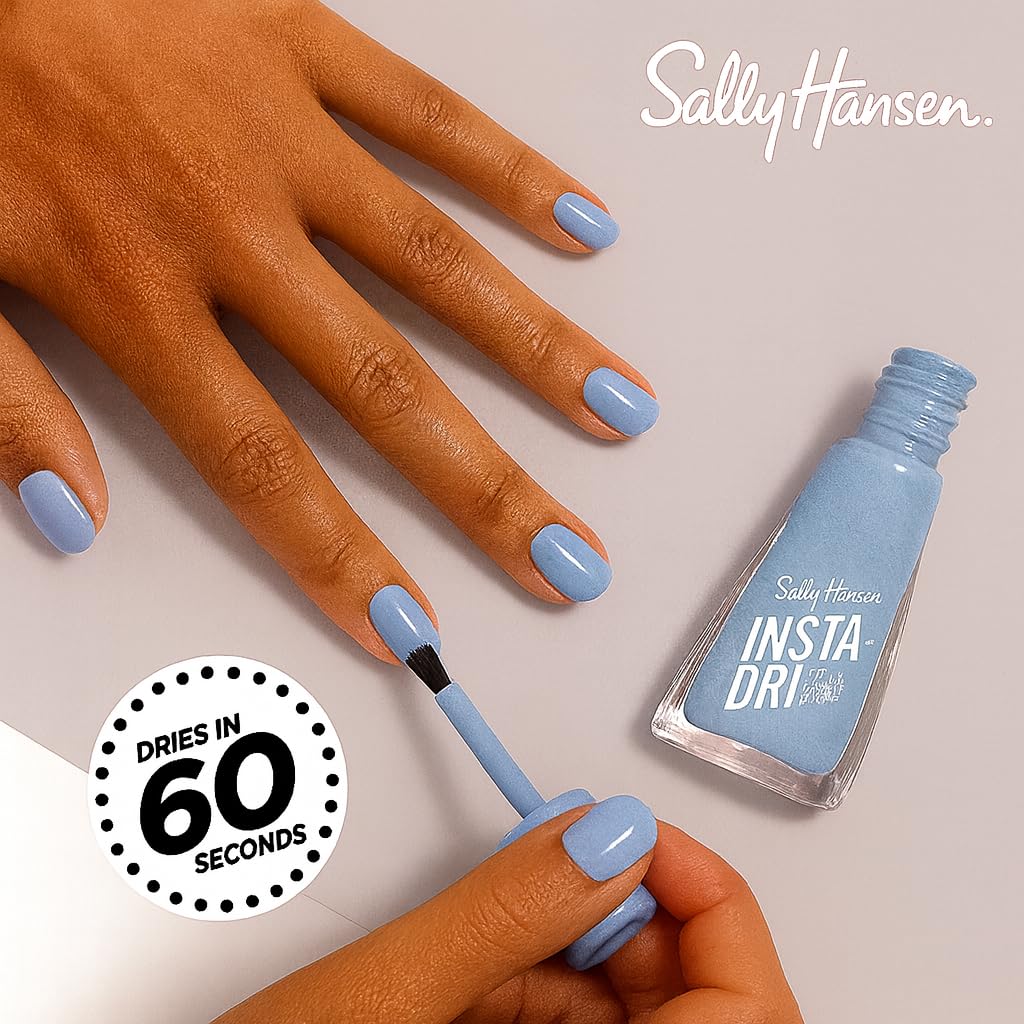 Sally Hansen Insta-Dri opaque pigment delivers rich color in one coat.