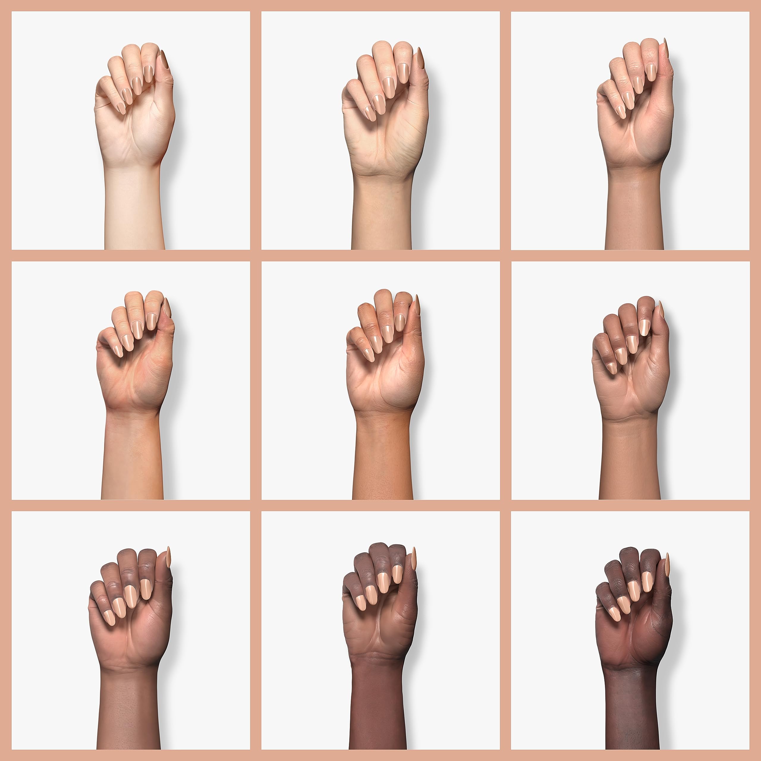 Sally Hansen Insta-Dri glossy finish nail swatch shows long-wearing shine.