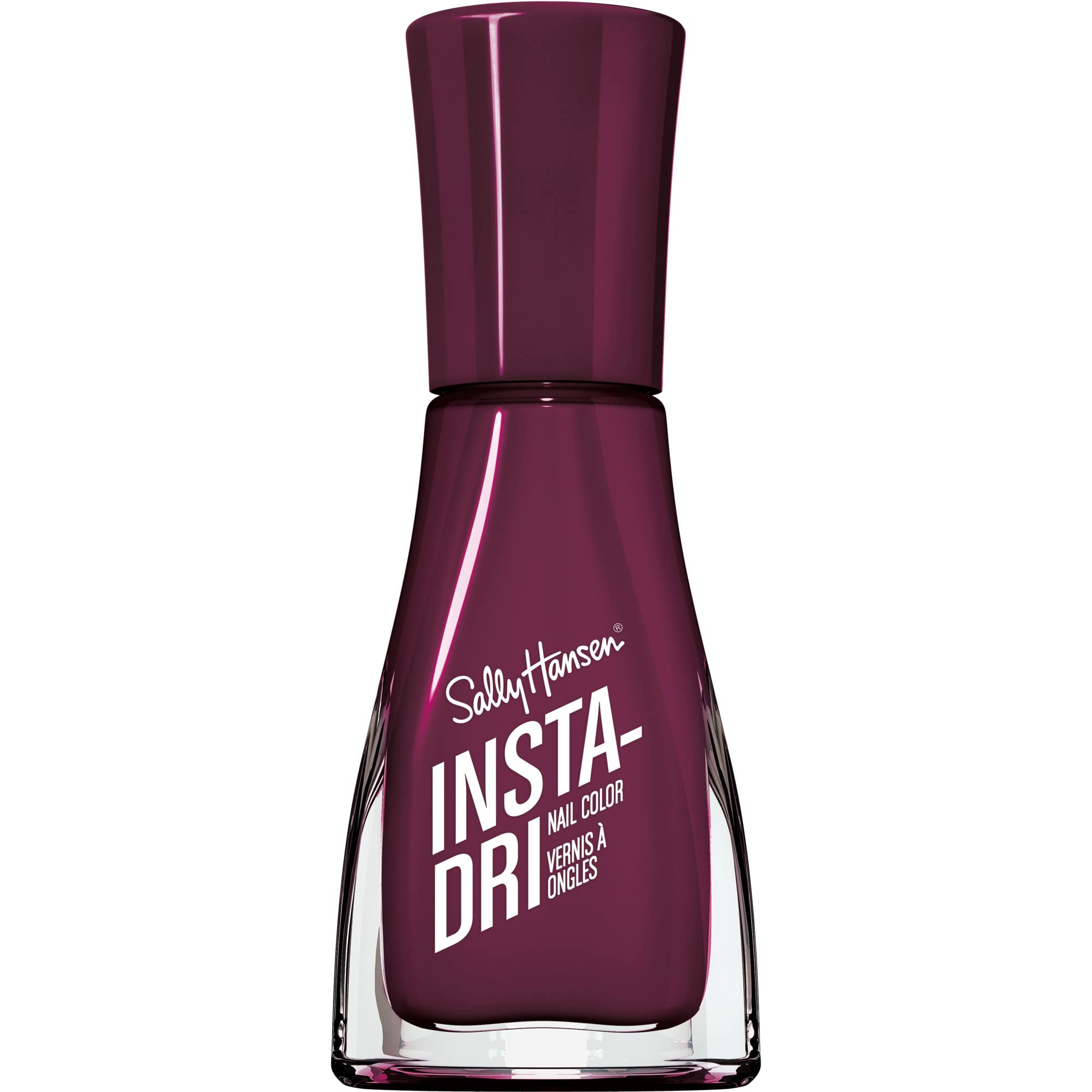 Sally Hansen Insta-Dri Zip Wine bottle cap close-up shows quick-dry action.