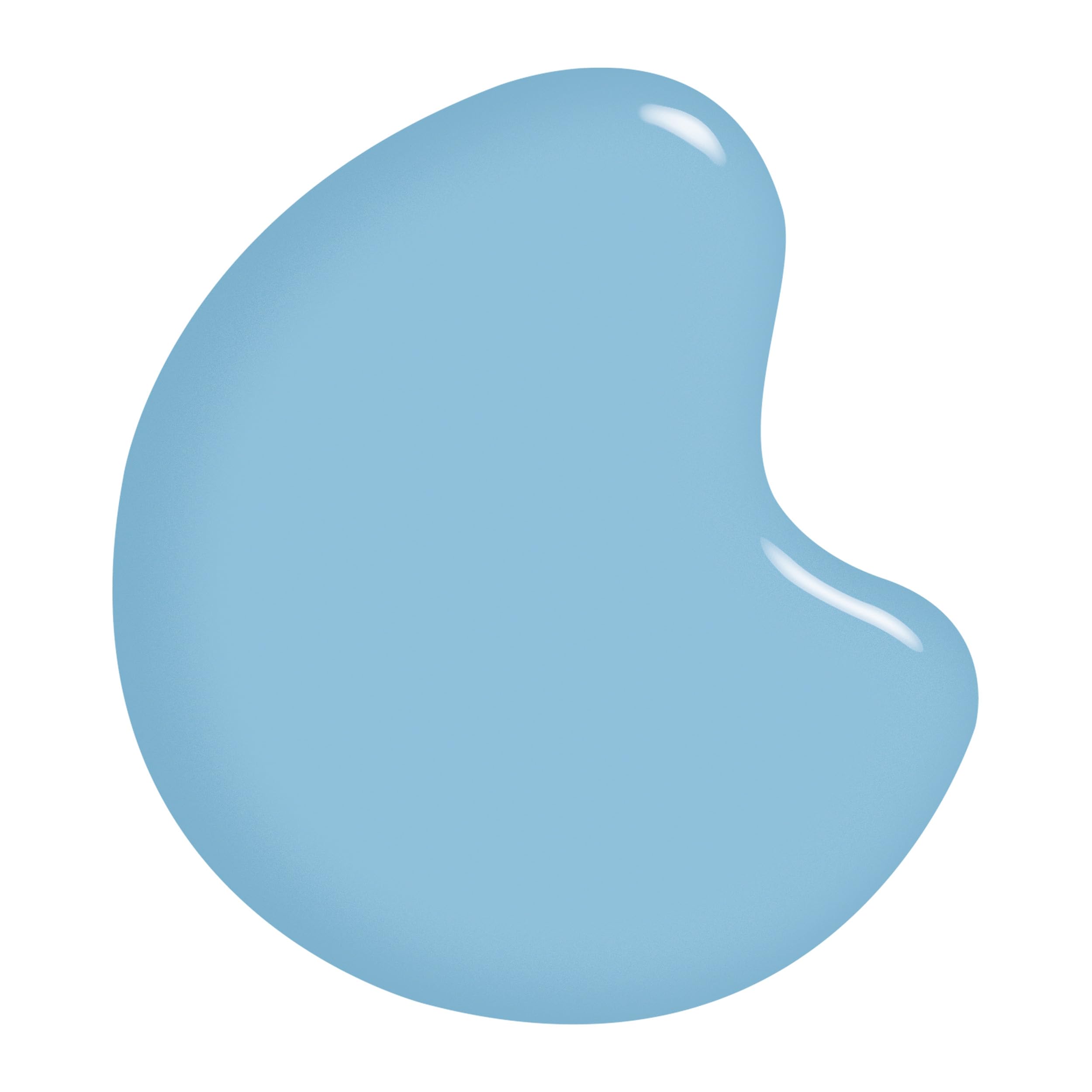 Sally Hansen Insta-Dri pale sky blue on nails delivers streak-free glossy color.