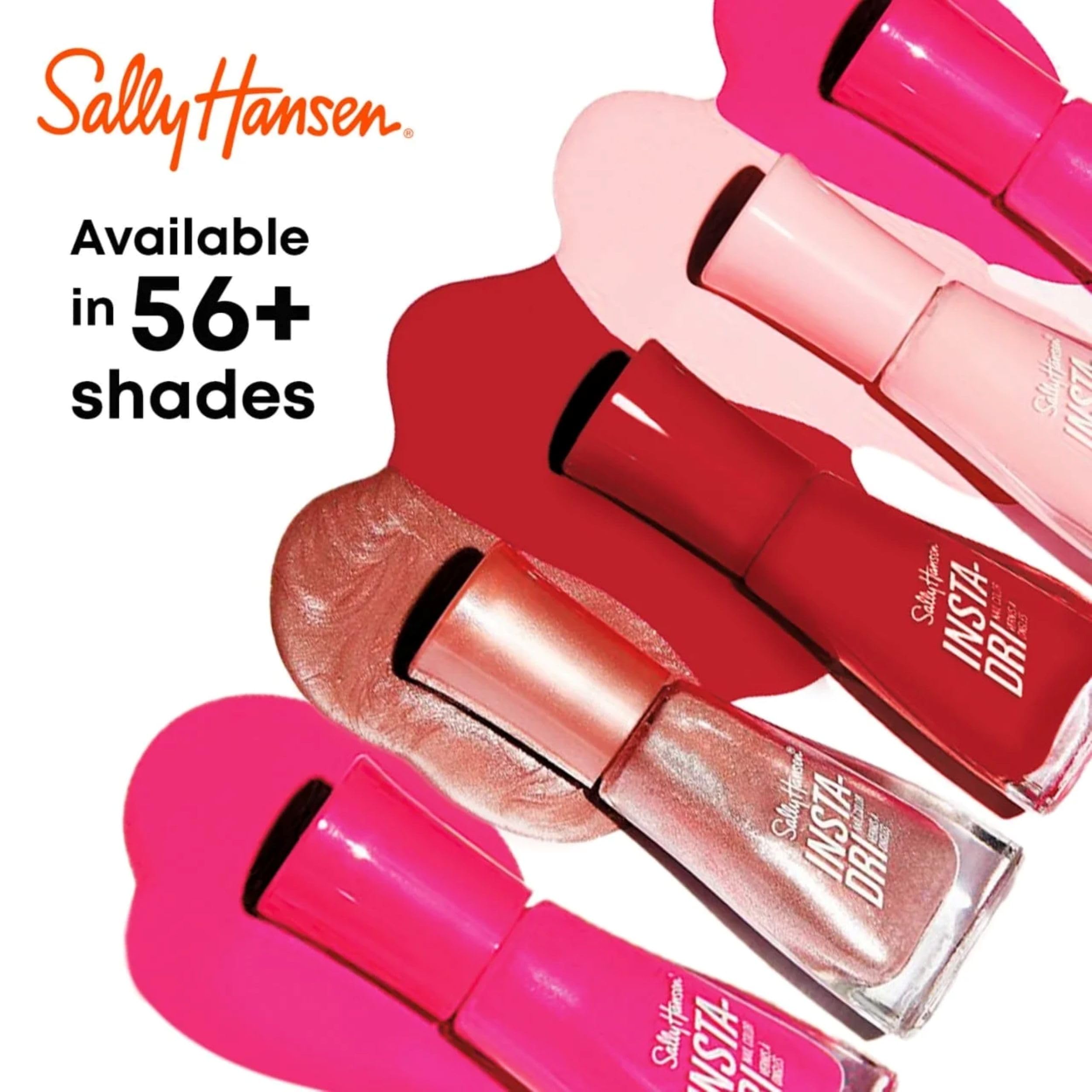 Sally Hansen Insta-Dri nails showing quick-dry, one-coat finish.