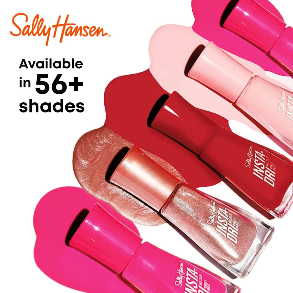Sally Hansen Insta-Dri nails showing quick-dry, one-coat finish.