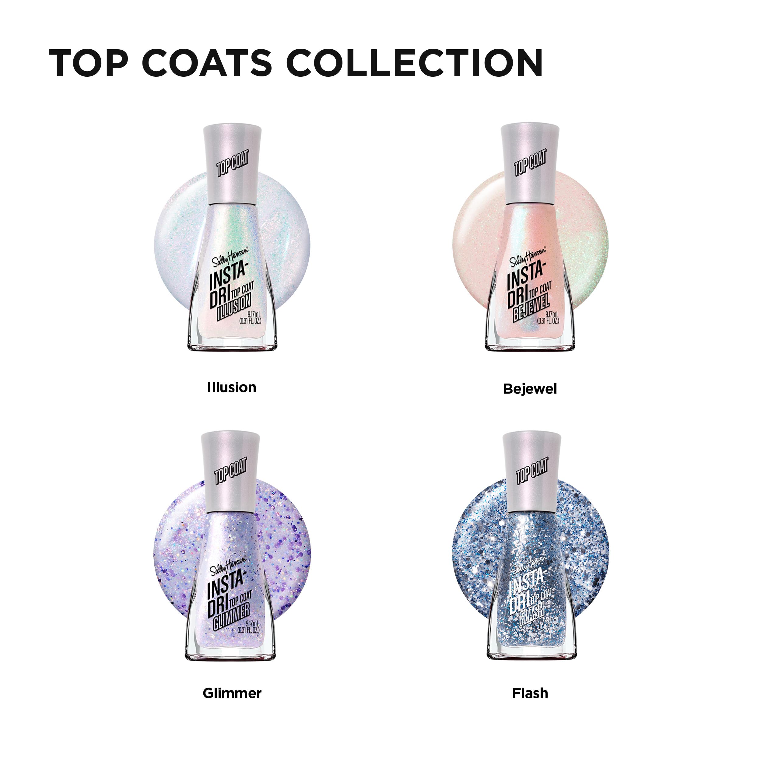 Sally Hansen Insta-Dri top coat is a trusted quick-dry option for fast beauty routines.