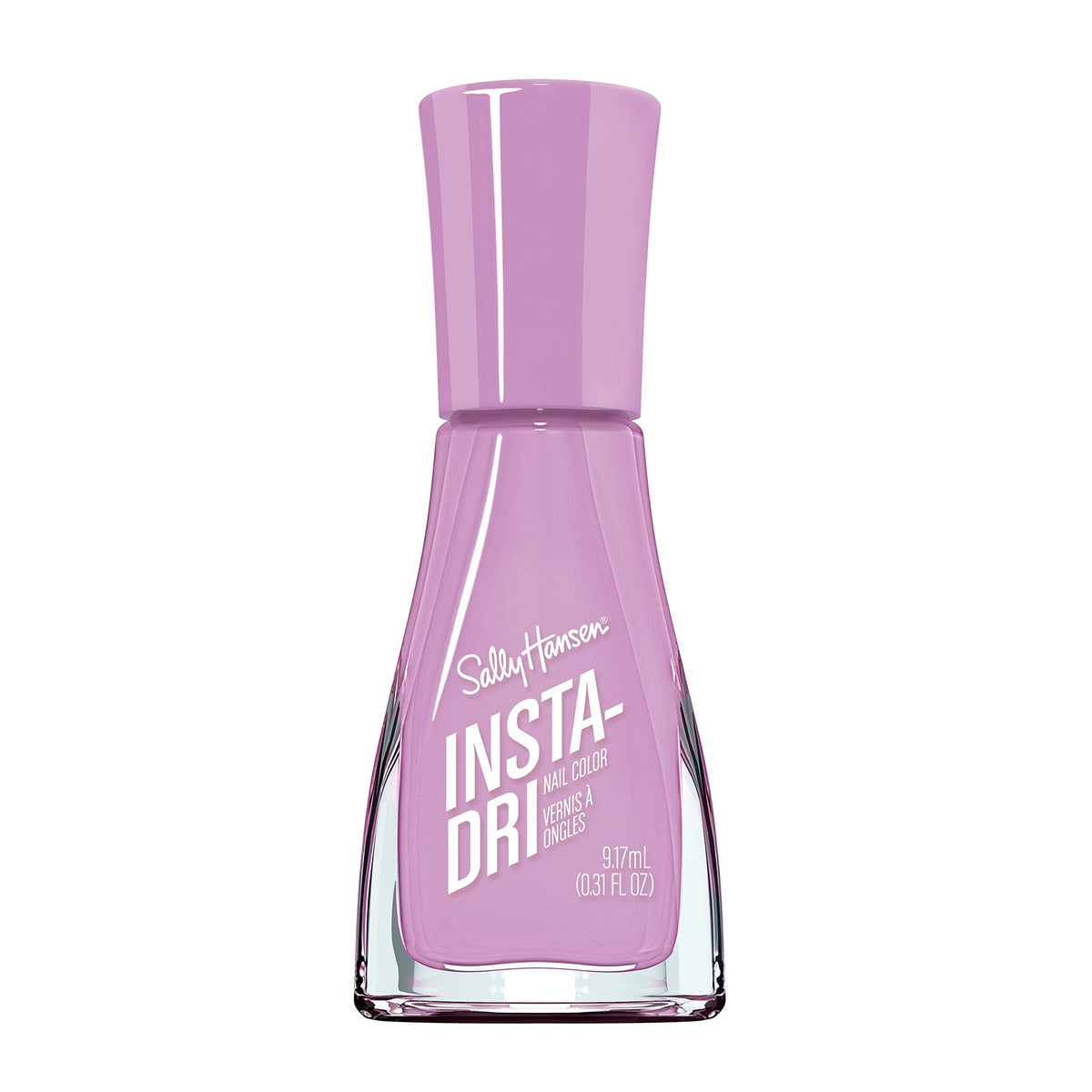 Sally Hansen Insta-Dri Traveling Light bottle shows quick-dry lavender creme polish.