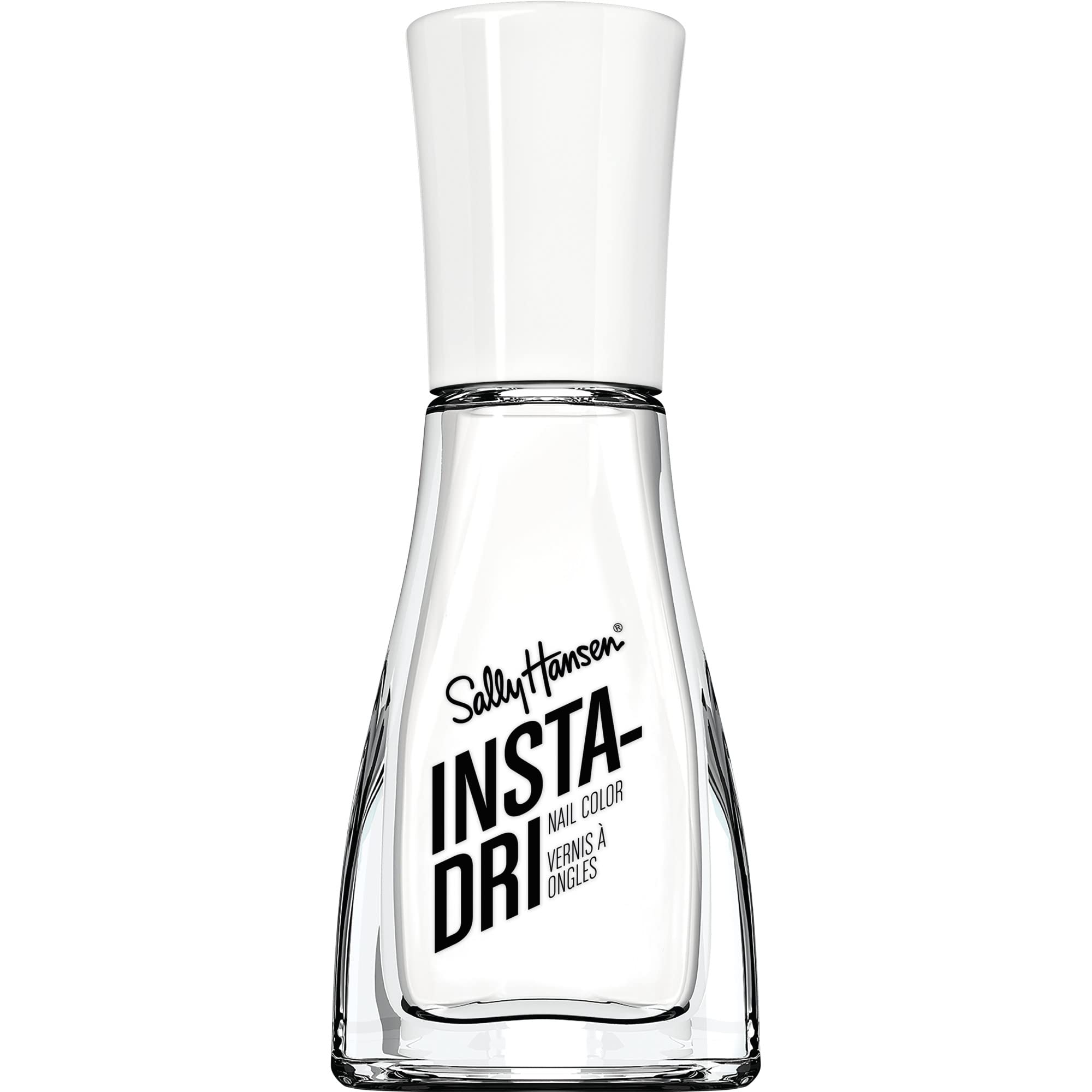 Sally Hansen Insta-Dri White On Time bottle with glossy white finish
