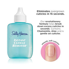 Sally Hansen Instant Cuticle Remover close-up highlighting Aloe and Chamomile soothing.