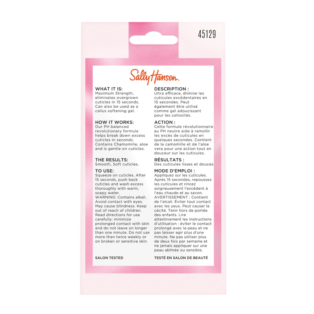 Sally Hansen Instant Cuticle Remover in a spa like setting emphasizes fast drying.