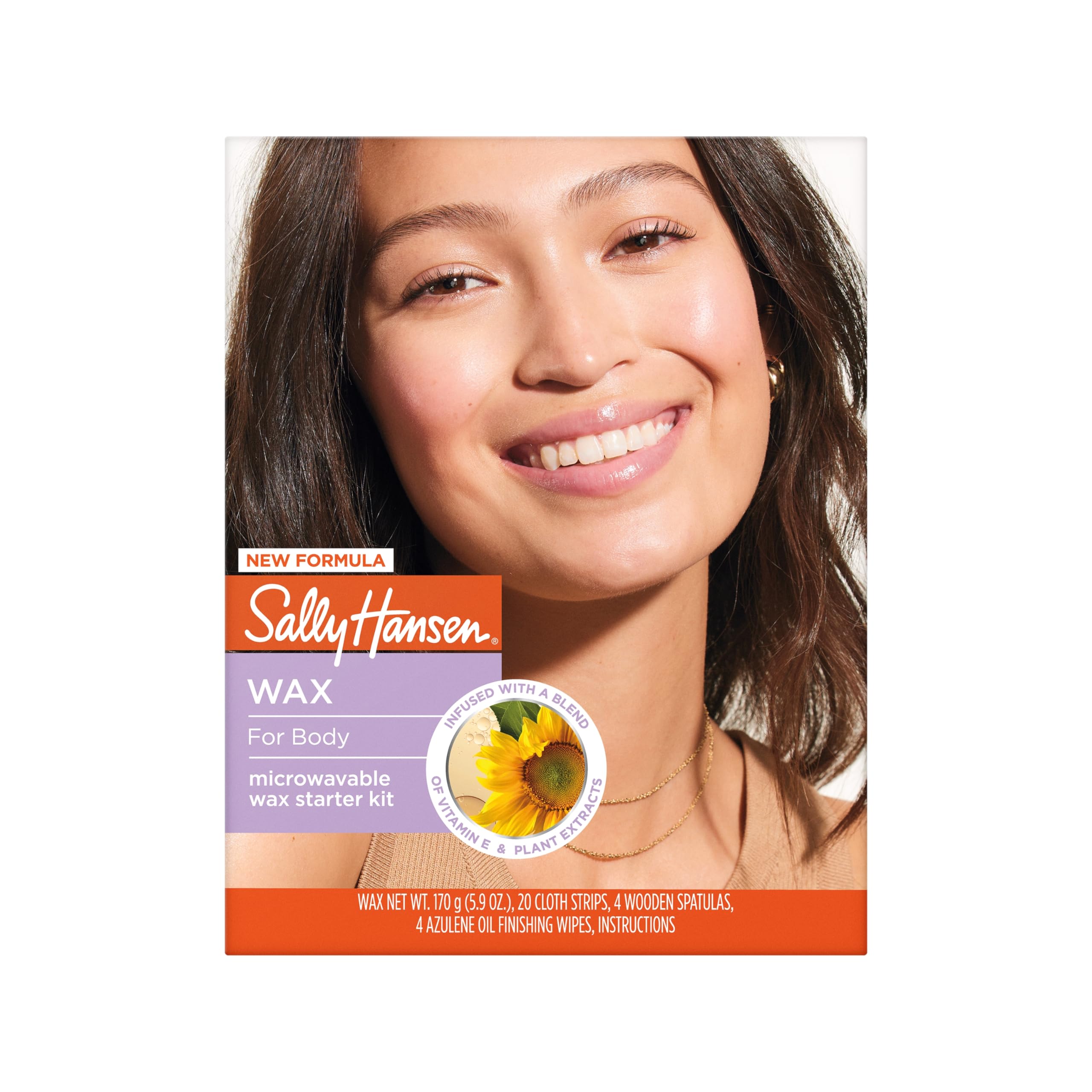 Sally Hansen Wax for Body jar – microwavable formula for at-home waxing.