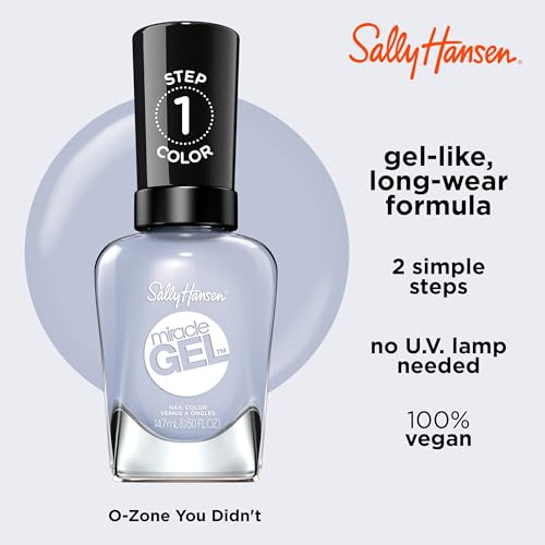 Sally Hansen Miracle Gel two-step system diagram: color then top coat.