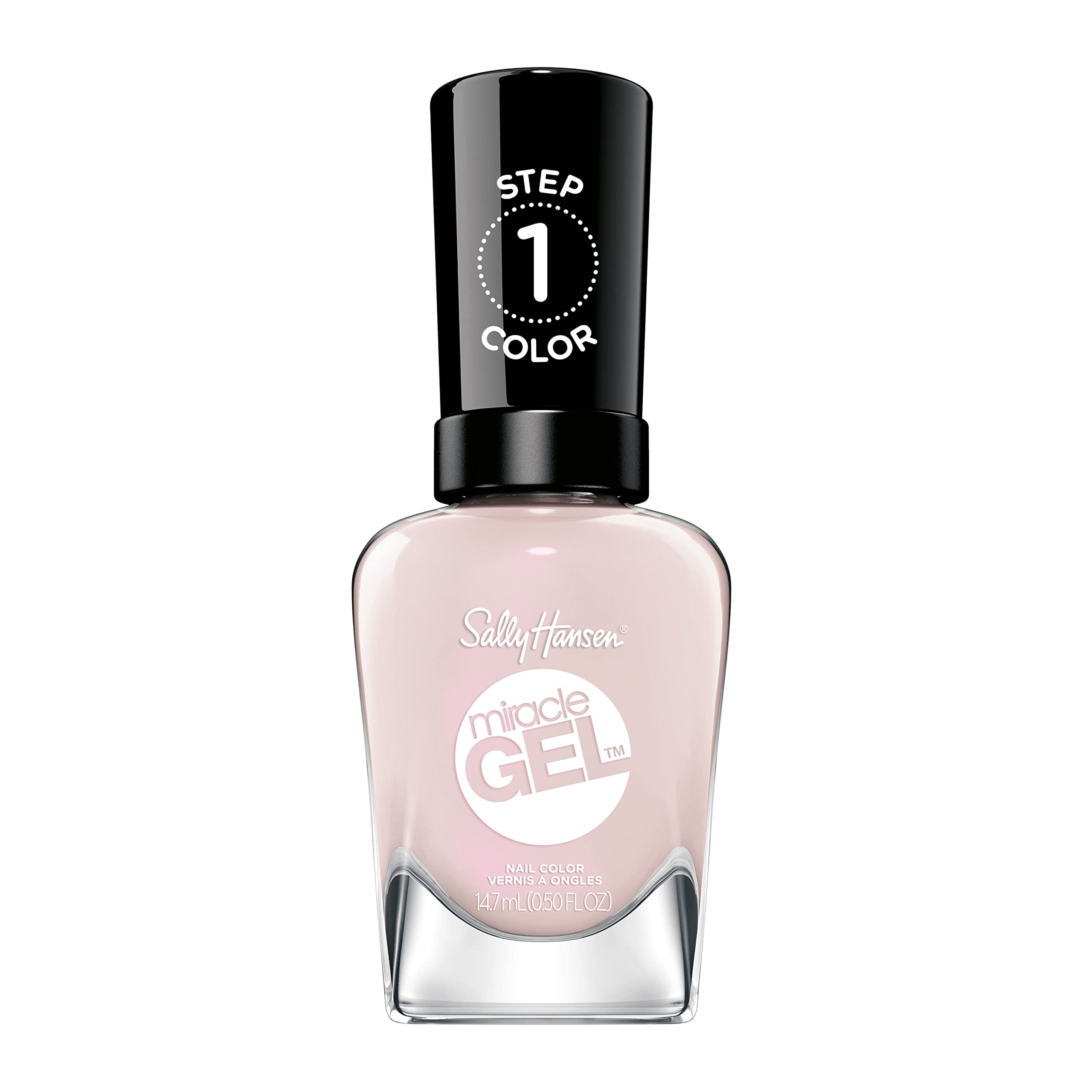 Sally Hansen Miracle Gel: bote de color con acabado claro para uñas brillantes