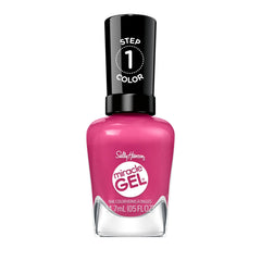 Sally Hansen Miracle Gel, botella rosa brillante, color llamativo para uñas