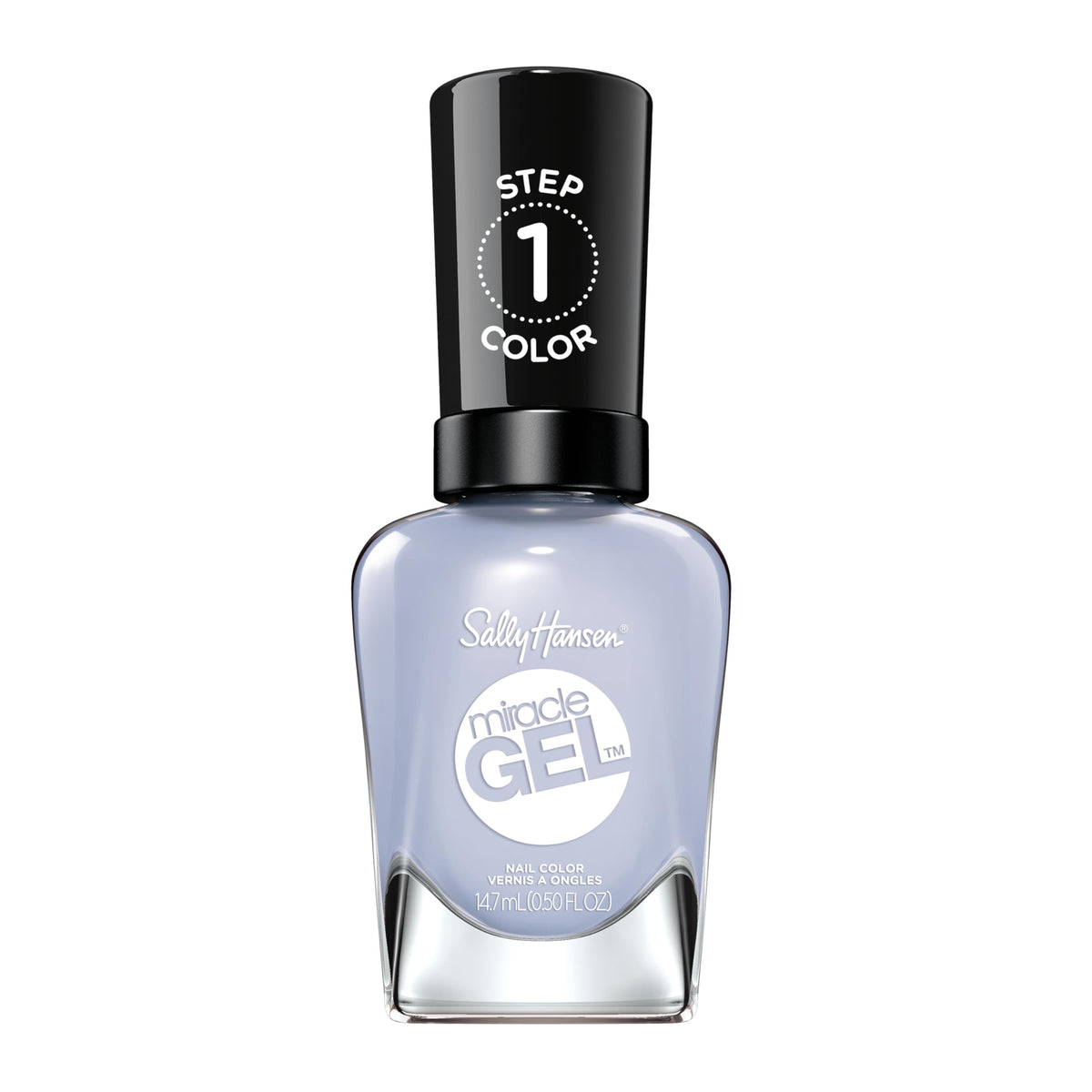 Sally Hansen Miracle Gel bottle close-up showing glossy gel finish.