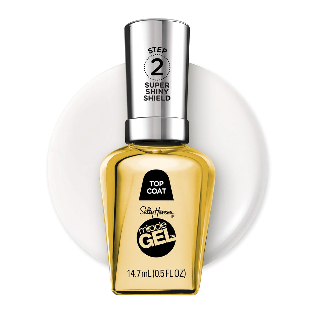 Sally Hansen Miracle Gel: capa superior brillo para un acabado gel sin lámpara UV.