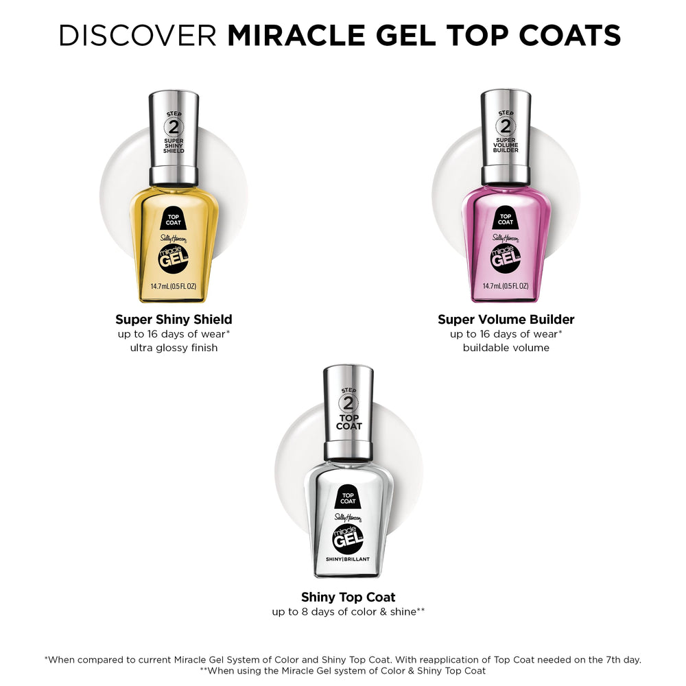 Sally Hansen Miracle Gel presentación elegante para salón en casa