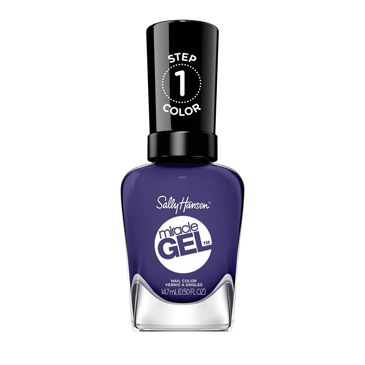 Sally Hansen Miracle Gel Desert Reign color swatch shows rich long-lasting purple shine.