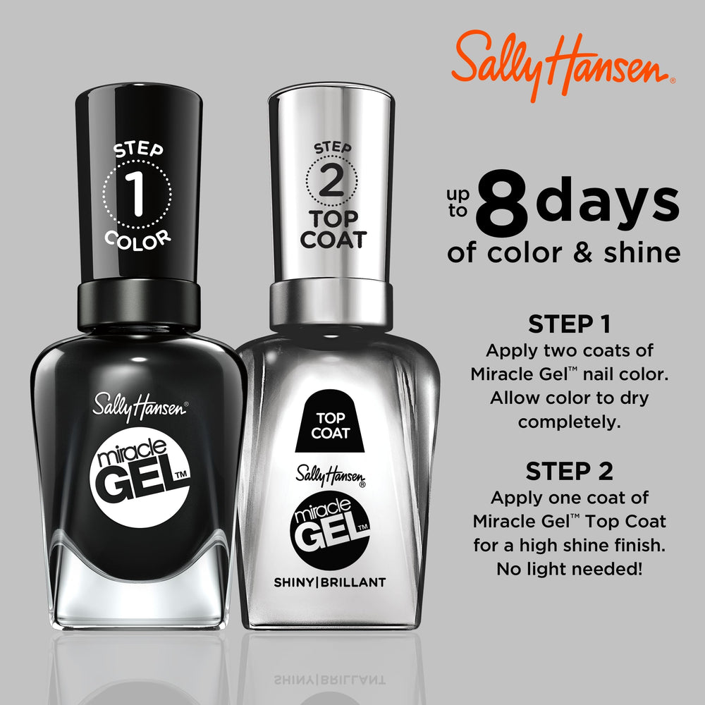 Sally Hansen Miracle Gel: duracion-8-dias mantiene color y brillo.