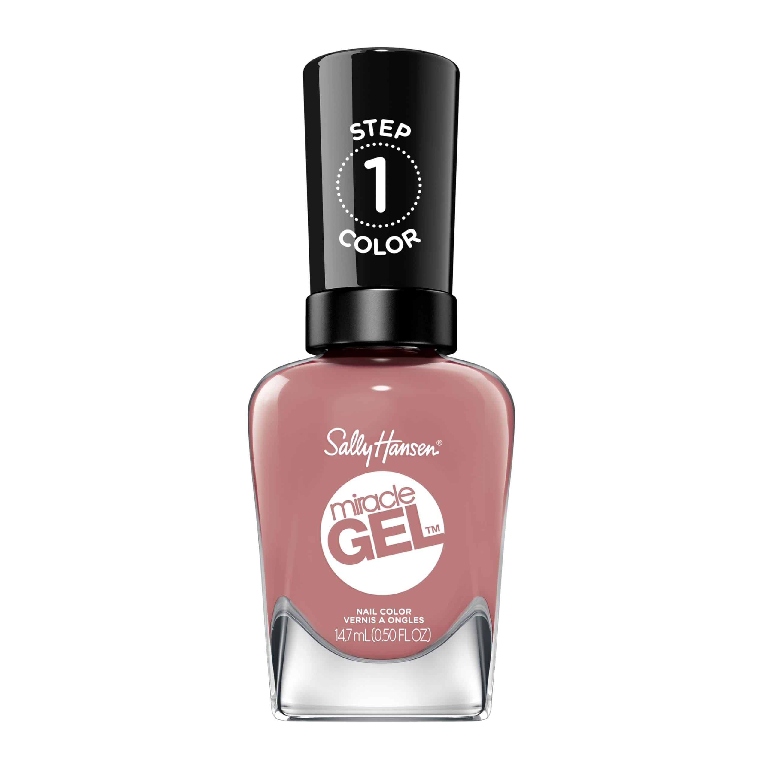 Sally Hansen Miracle Gel botella con color Rose & Shine, acabado gel.