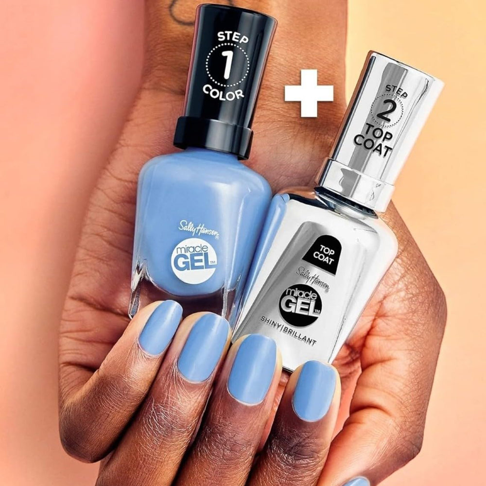 Sally Hansen Miracle Gel, tono vivo Affairy To Remember para look festivo.