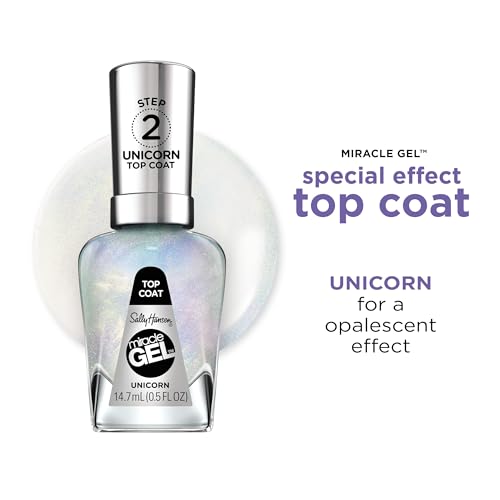 Sally Hansen Miracle Gel Unicorn Top Coat, textura unicornio para acabado único.