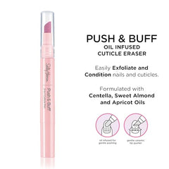 Sally Hansen Push y Buff aceites centella y almendra para cutículas