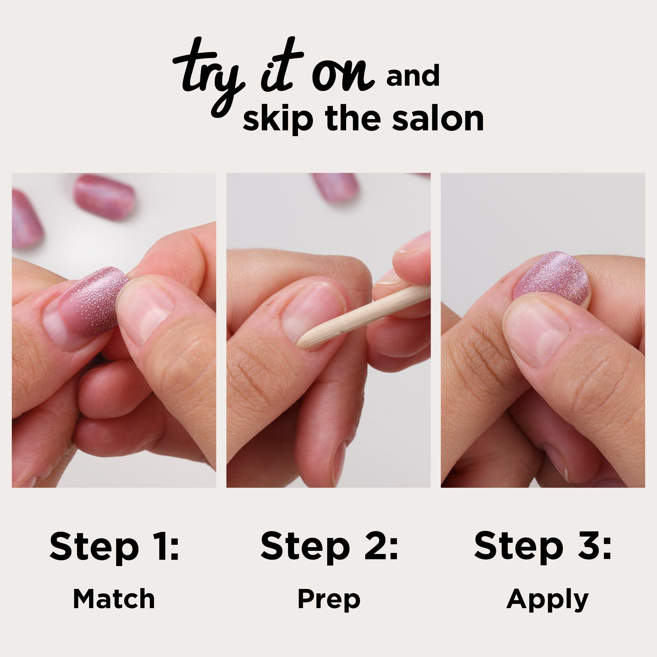 Sally Hansen Salon Effects adhesive tabs provide a comfortable, secure fit.