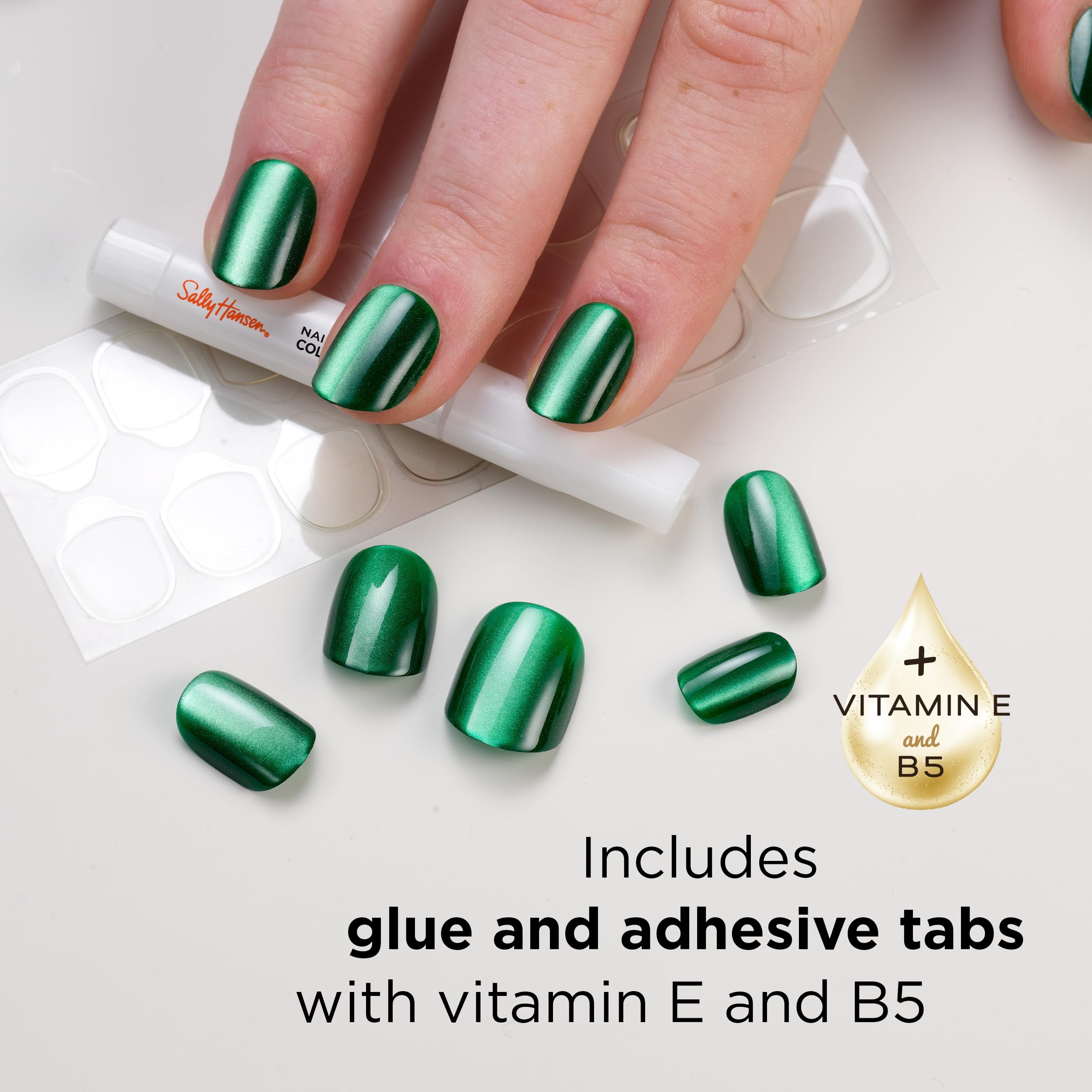 Sally Hansen Salon Effects nails remove quickly without damaging natural nails.