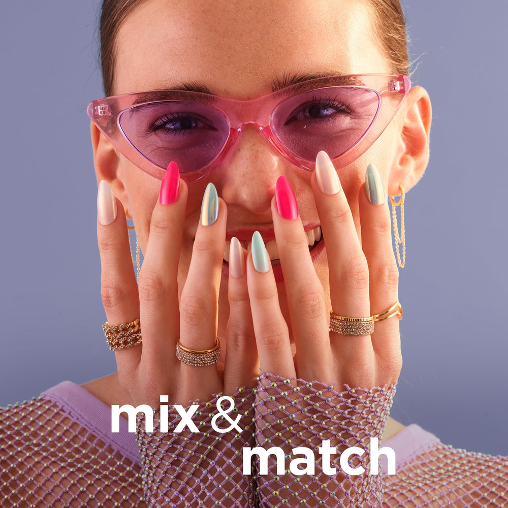 Sally Hansen Salon Effects oval shape enhances fit and style.