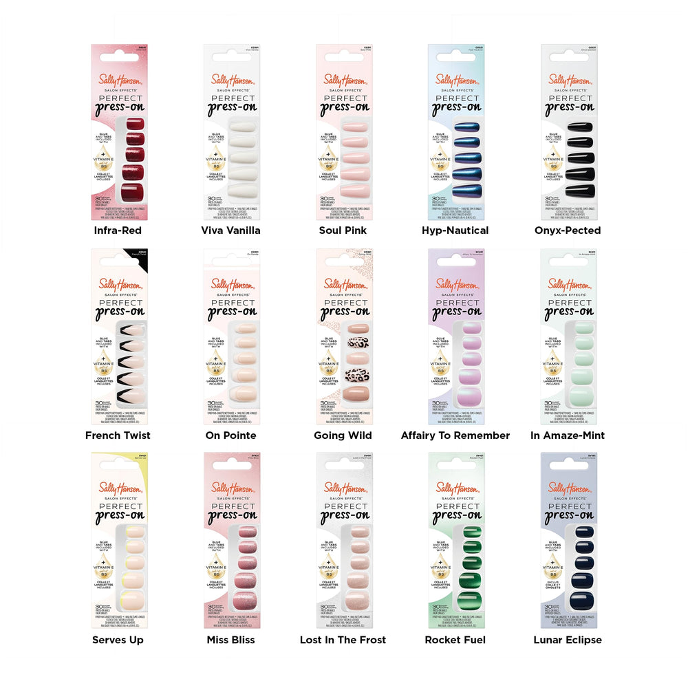 Sally Hansen Salon Effects provide quick-change options for busy days.