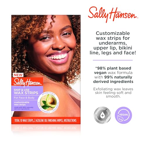 Sally Hansen Snip and Use Wax Strips heated in microwave for quick at-home use