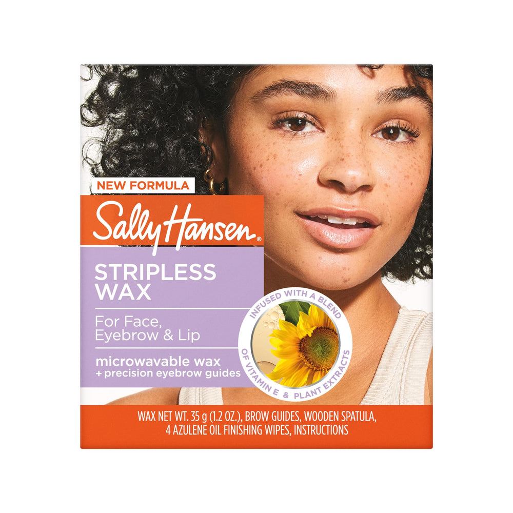 Sally Hansen Stripless Wax face jar for at-home removal of facial hair.