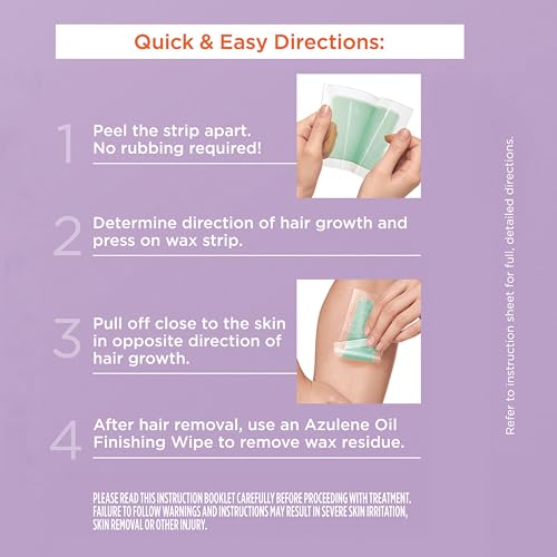 Sally Hansen large wax strips 4-count for broader body regions.
