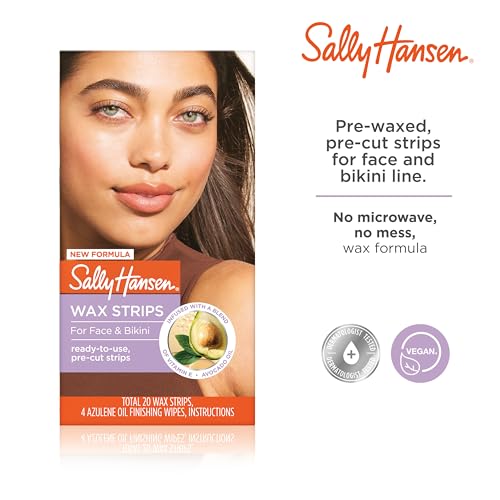 Sally Hansen medium wax strips 6-count ideal for bikini line areas.