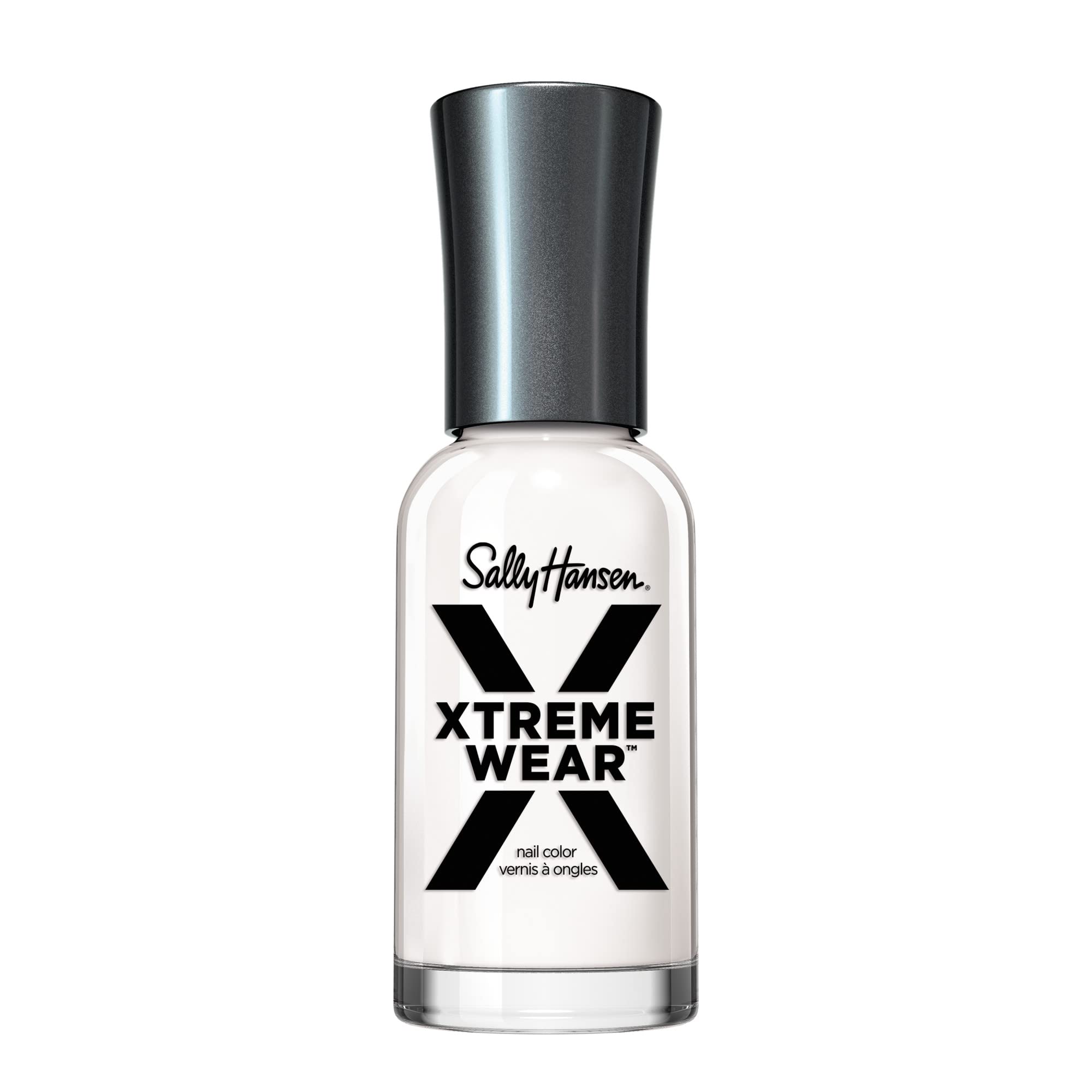 Sally Hansen Xtreme Wear White On bottle shows bold color and shine for a bold manicure.