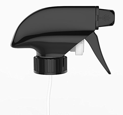 Sally's Organics black spray nozzle for 16oz bottles with adjustable mist and stream