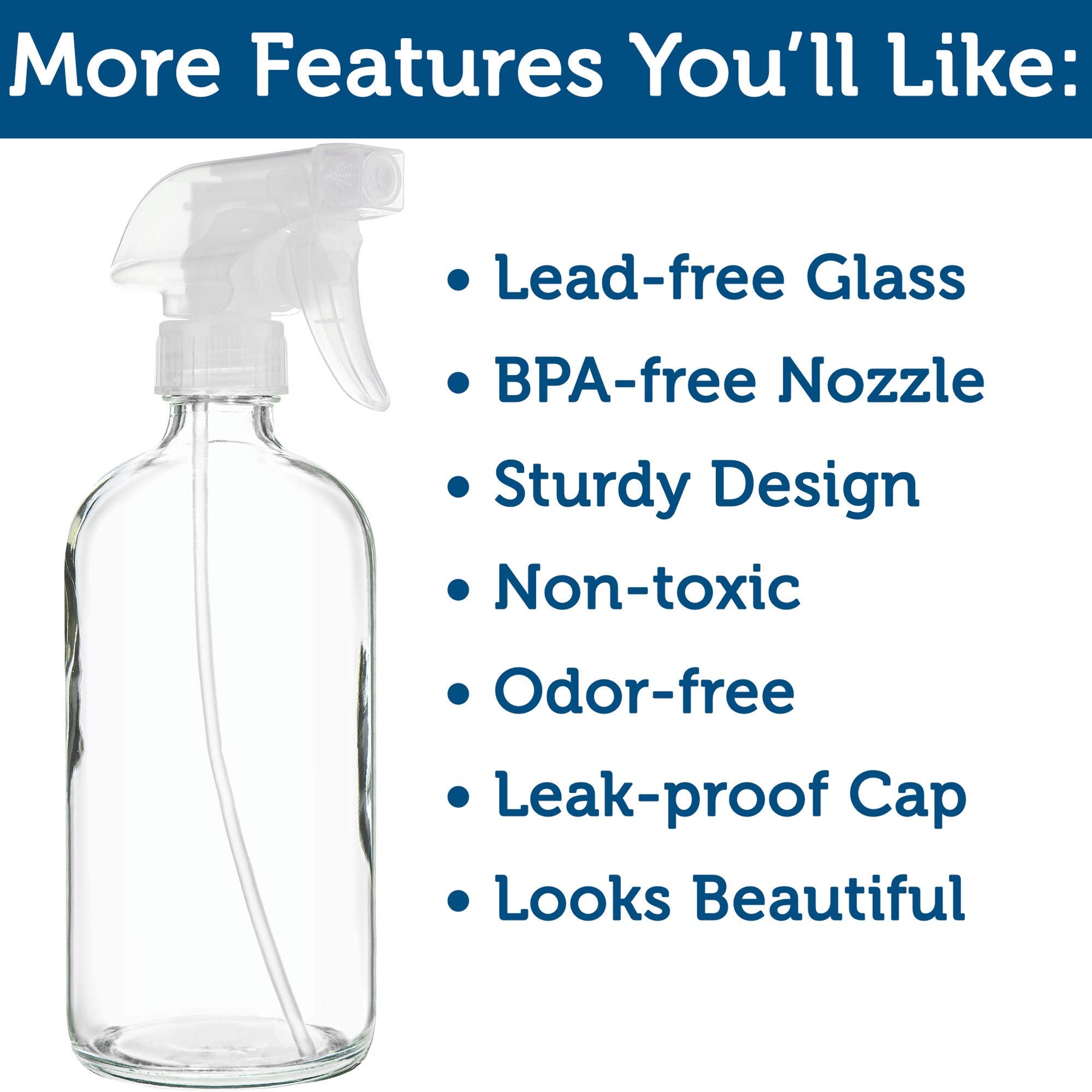 BPA-free glass bottle from Sally's Organics supports eco-friendly home use.