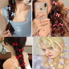 SALOCY blue bows add a cheerful pop to casual hairstyles.