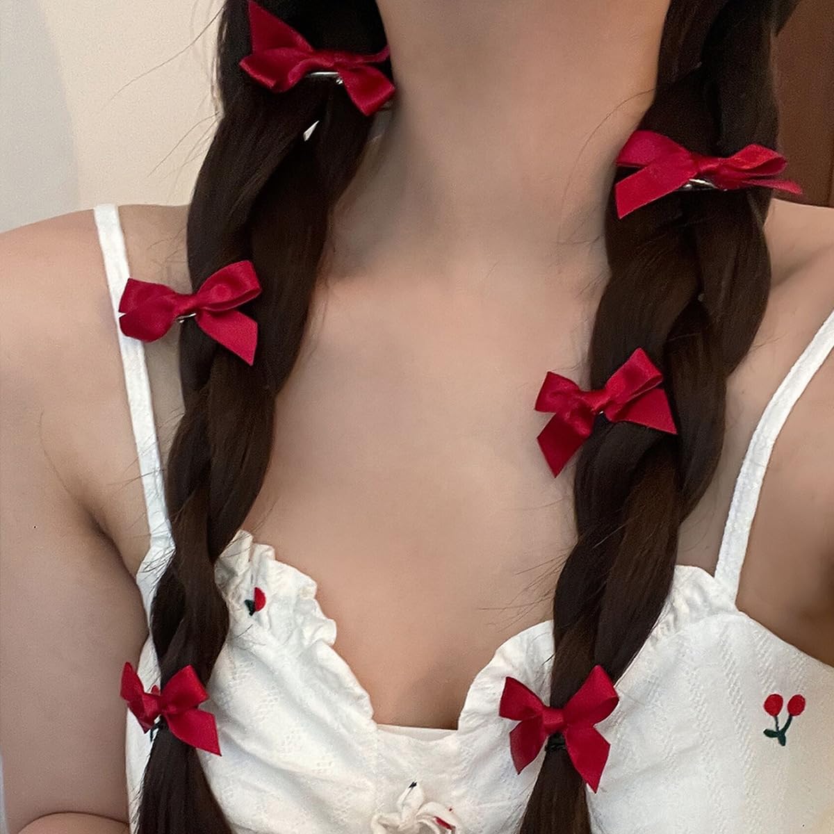 SALOCY purple bows provide sweet kawaii touches for everyday looks.