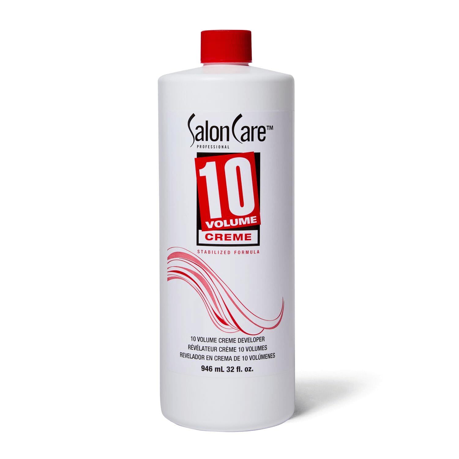 Salon Care 10 Volume Creme Developer bottle enables consistent lift for color and lightener