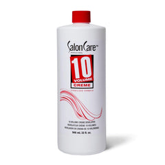 Salon Care 10 Volume Creme Developer bottle enables consistent lift for color and lightener