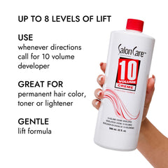 Salon Care 10 Volume Creme Developer pour-spout enables controlled application