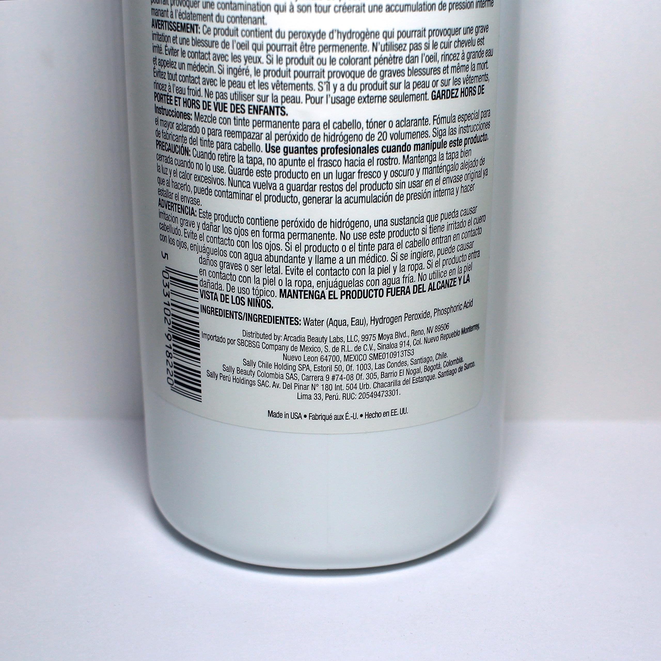 32 oz Salon Care 20 Volume Clear Developer bottle for home or salon use.