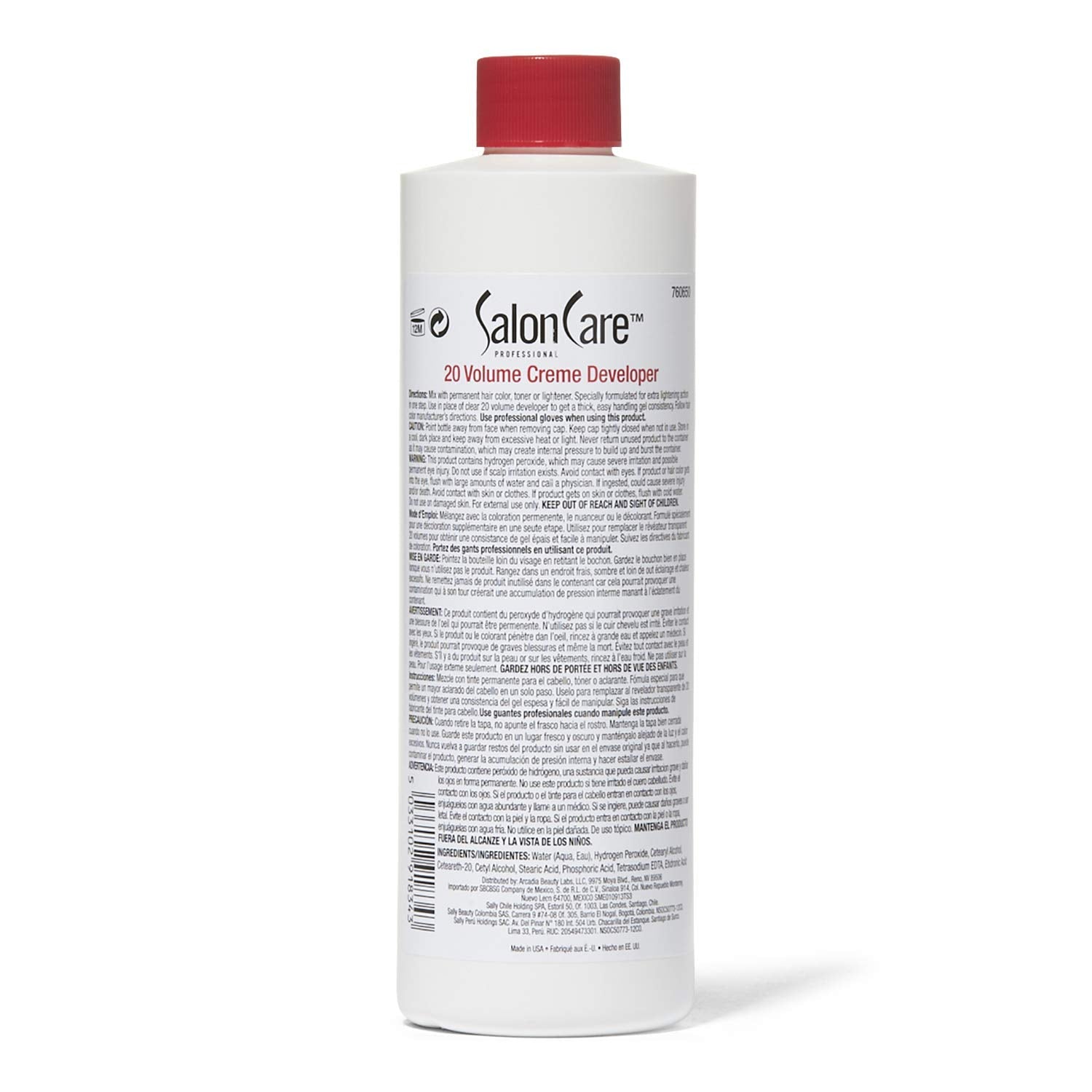 Salon Care 20 Volume developer uses a stabilized formula with a soft fragrance