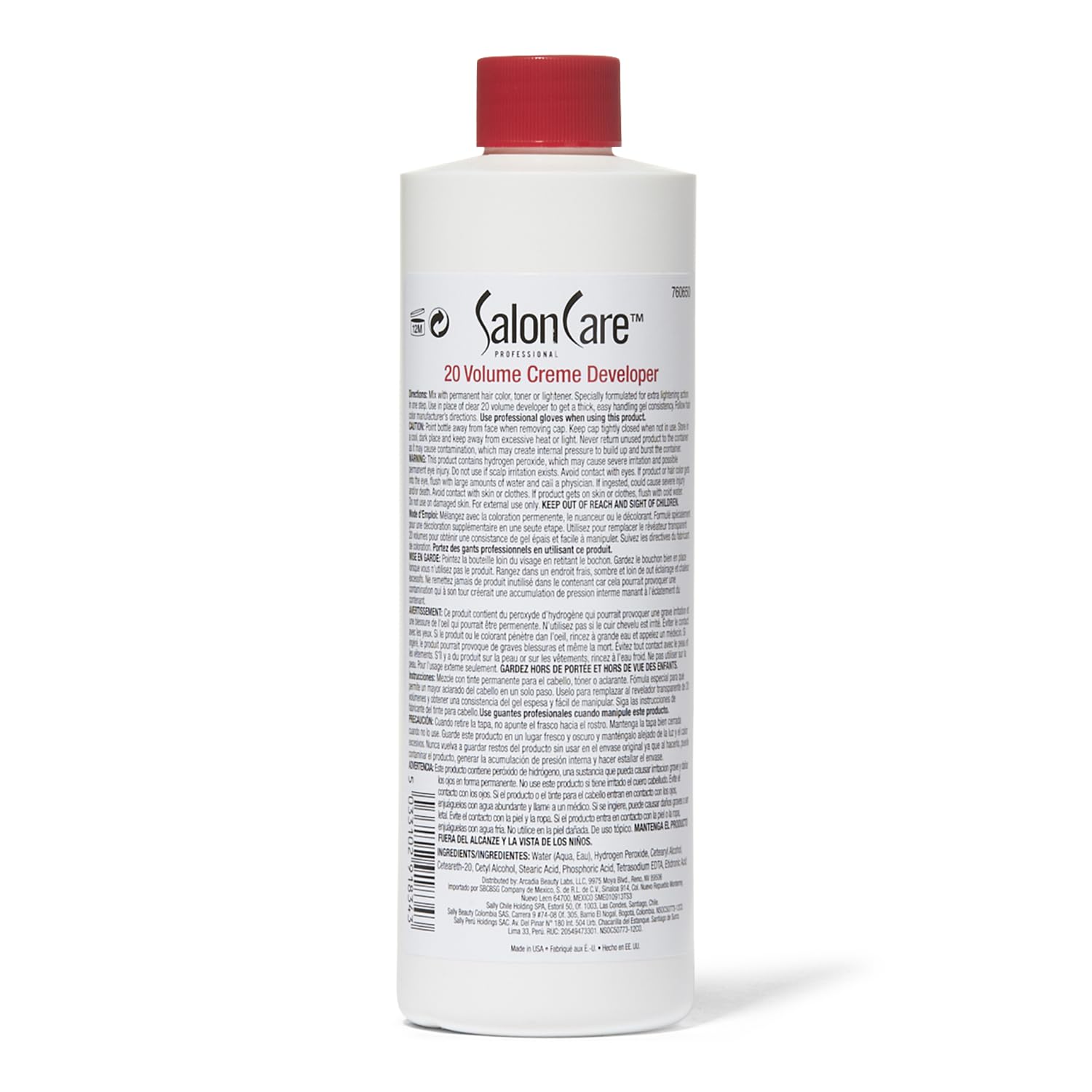Salon Care Creme Developer offers easy handling with a smooth cream consistency