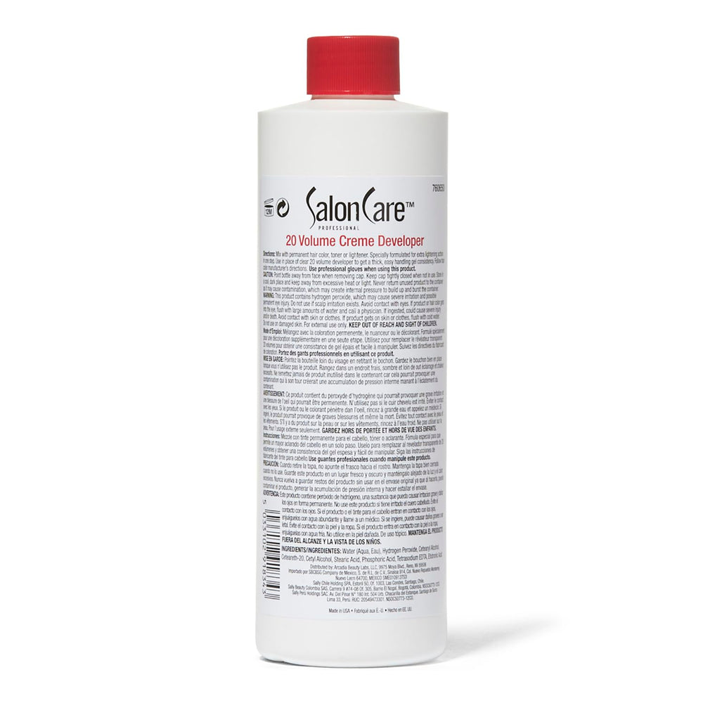 Salon Care Creme Developer offers easy handling with a smooth cream consistency