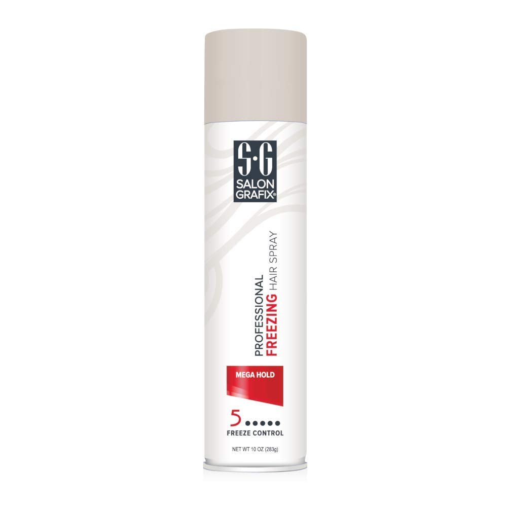Conjunto de dos aerosoles Salon Grafix Mega Hold congelante para peinados con volumen.