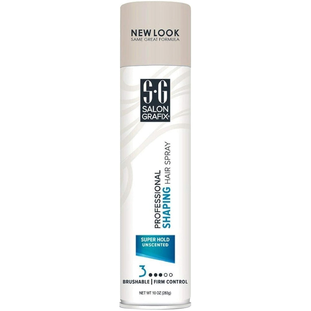Salon Grafix spray sin fragancia, demostración de aplicación para peinado con volumen.