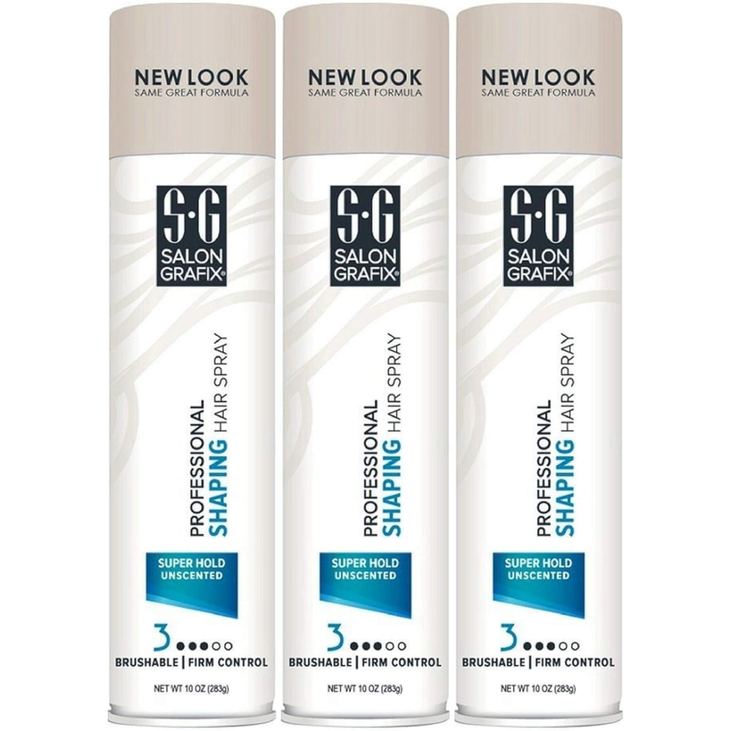 Salon Grafix spray sin fragancia, vista frontal del envase, fijación ultrafuerte.
