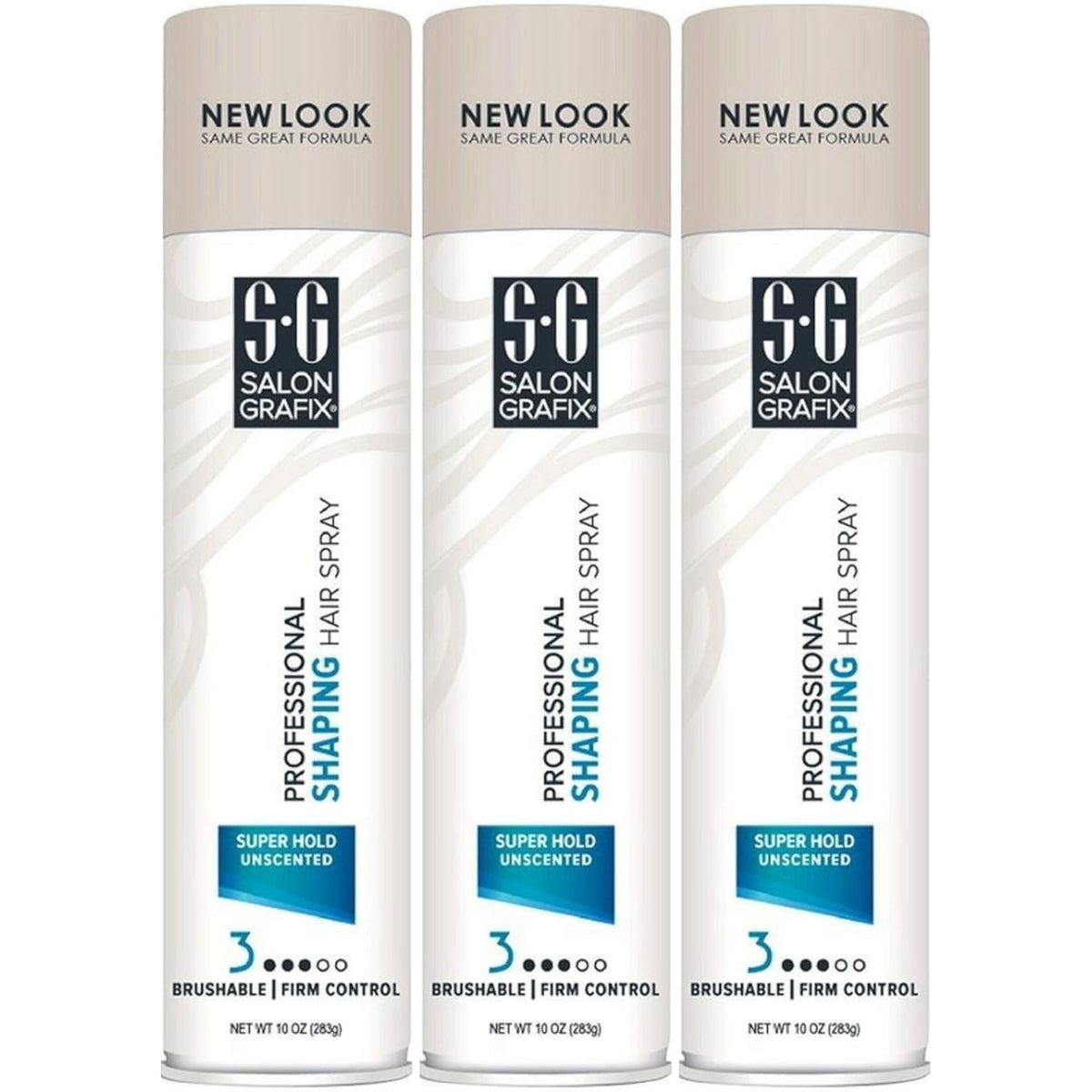 Salon Grafix spray sin fragancia, vista frontal del envase, fijación ultrafuerte.