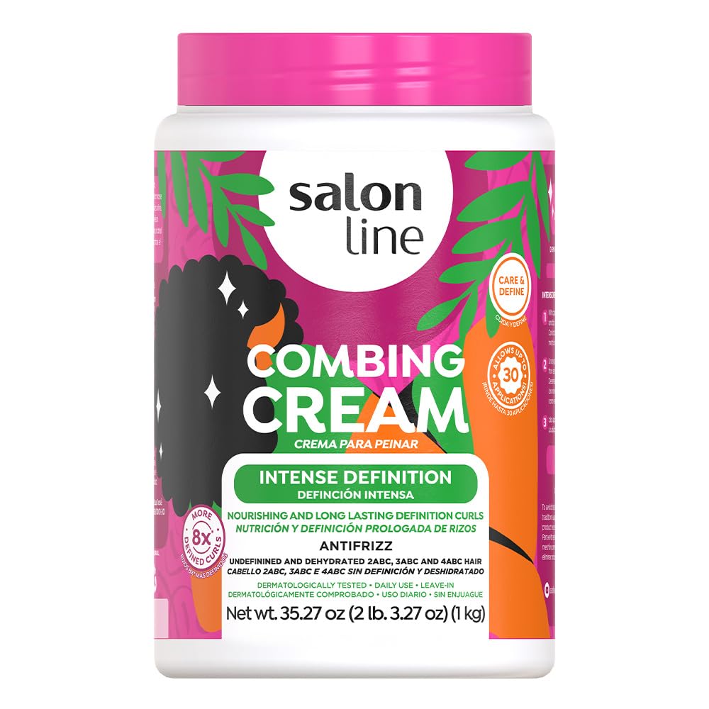 Salon Line Crema Definición Rizos Brillo suave para cabello sano.