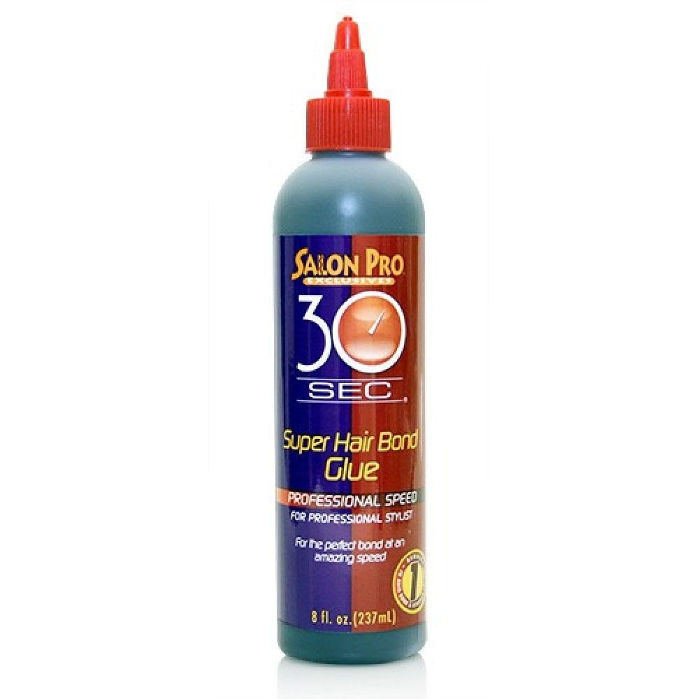 Salon Pro 30 Sec Hair Bond Glue 8oz bottle for quick extensions and braiding